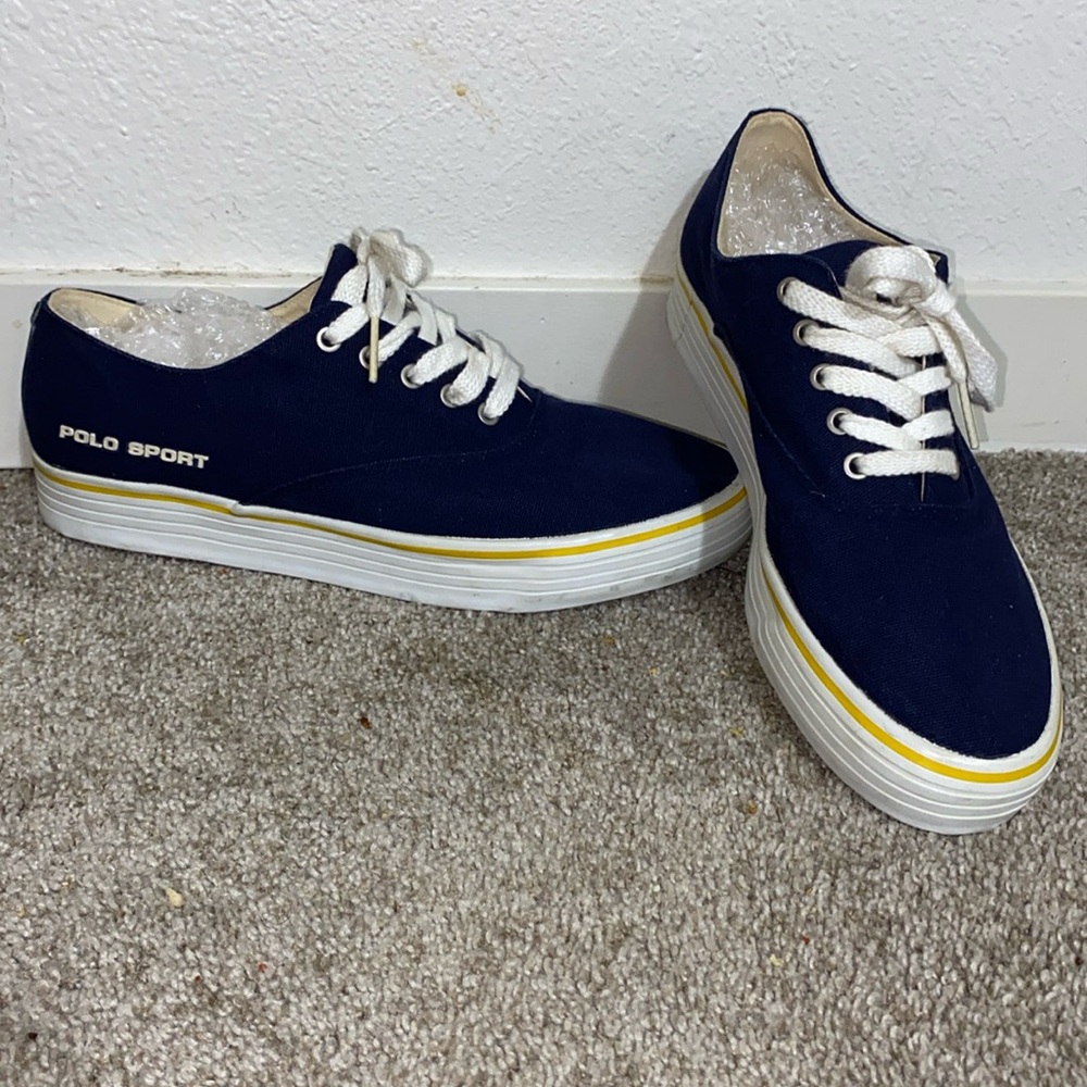 Polo By Ralph Lauren Vintage Navy Blue Sneakers
